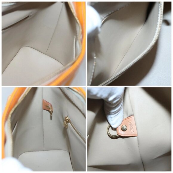 LOUIS VUITTON Monogram Vernis Houston Hand Bag Beige - Picture 14 of 15